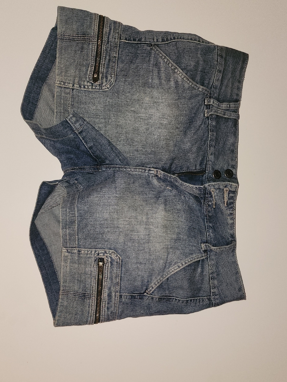 Calvin Klein Jeans Washed Blue Denim Short Shorts